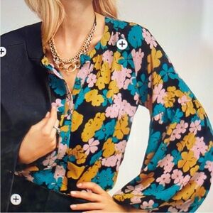 Cabi Floral Button Down Blouse